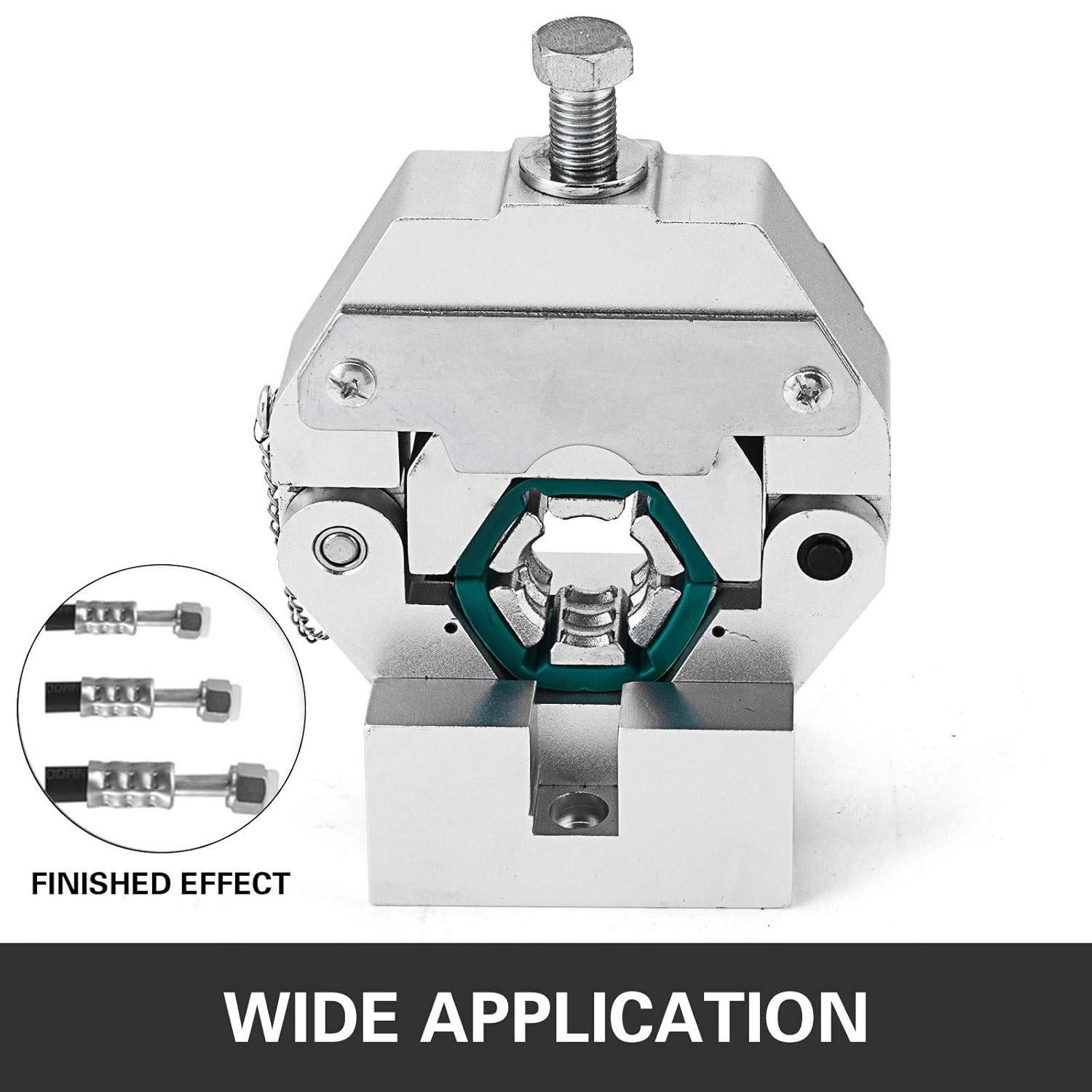 Mophorn Manually Operated AC Hose Crimper Hydra-Krimp 71550 Manual AC Hose Crimper Kit Air Conditioning Repair Handheld AC Hose Crimping Tool with 4 Dies