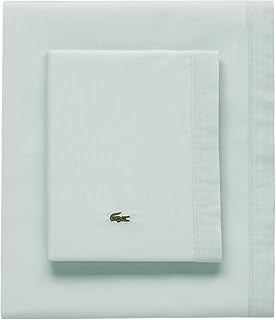 Lacoste Percale Solid Sheet Pillowcases, Standard, Iced Mint