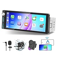 Autoradio 1 DIN Bluetooth con CarPlay & Android Auto, con schermo 6,9 pollici Touchscreen Lettore