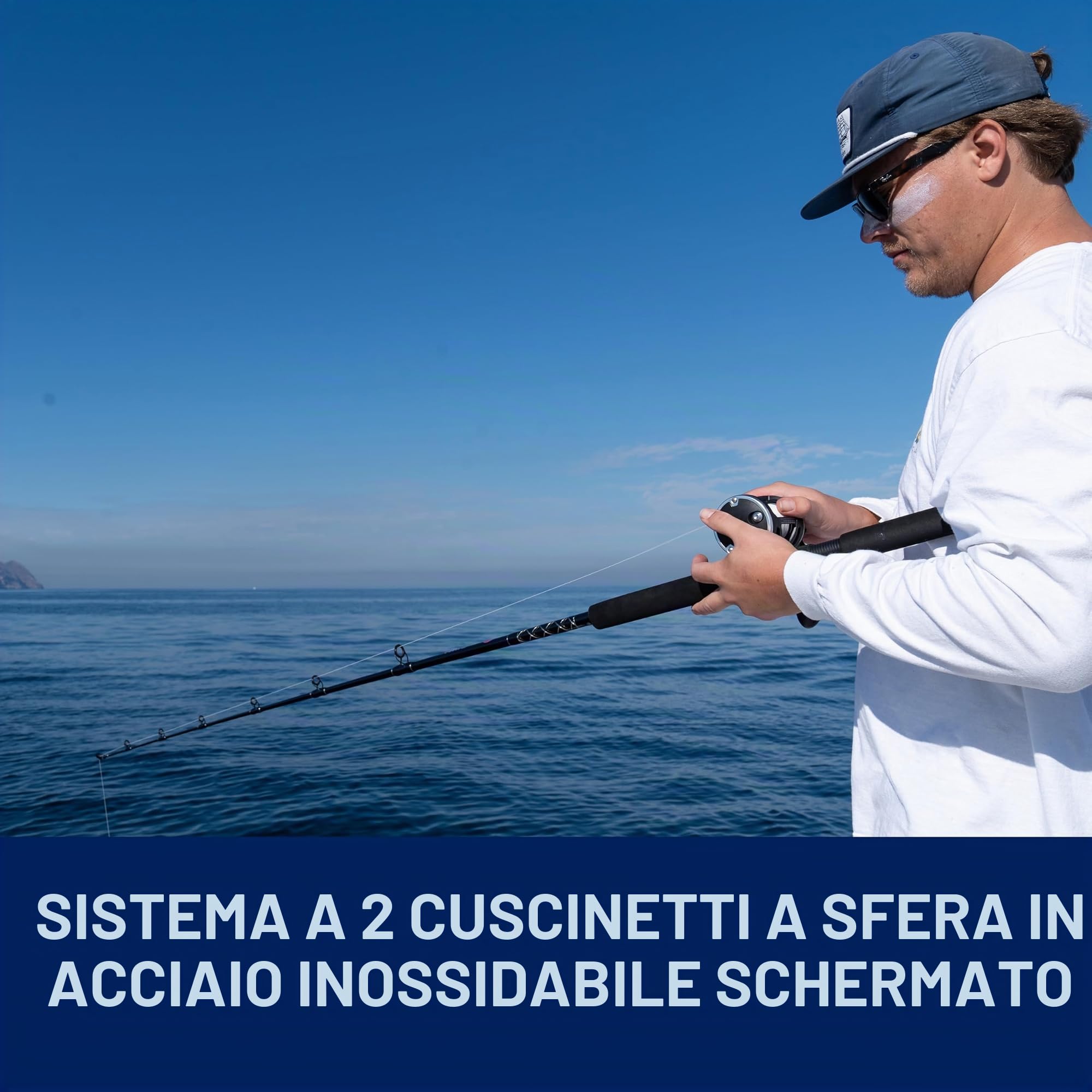PENN Rival Level Wind Multiplier - Mulinello da pesca per barca e kayak, resistente per merluzzo, spigola, pesci piatti, razze, tope, pollack