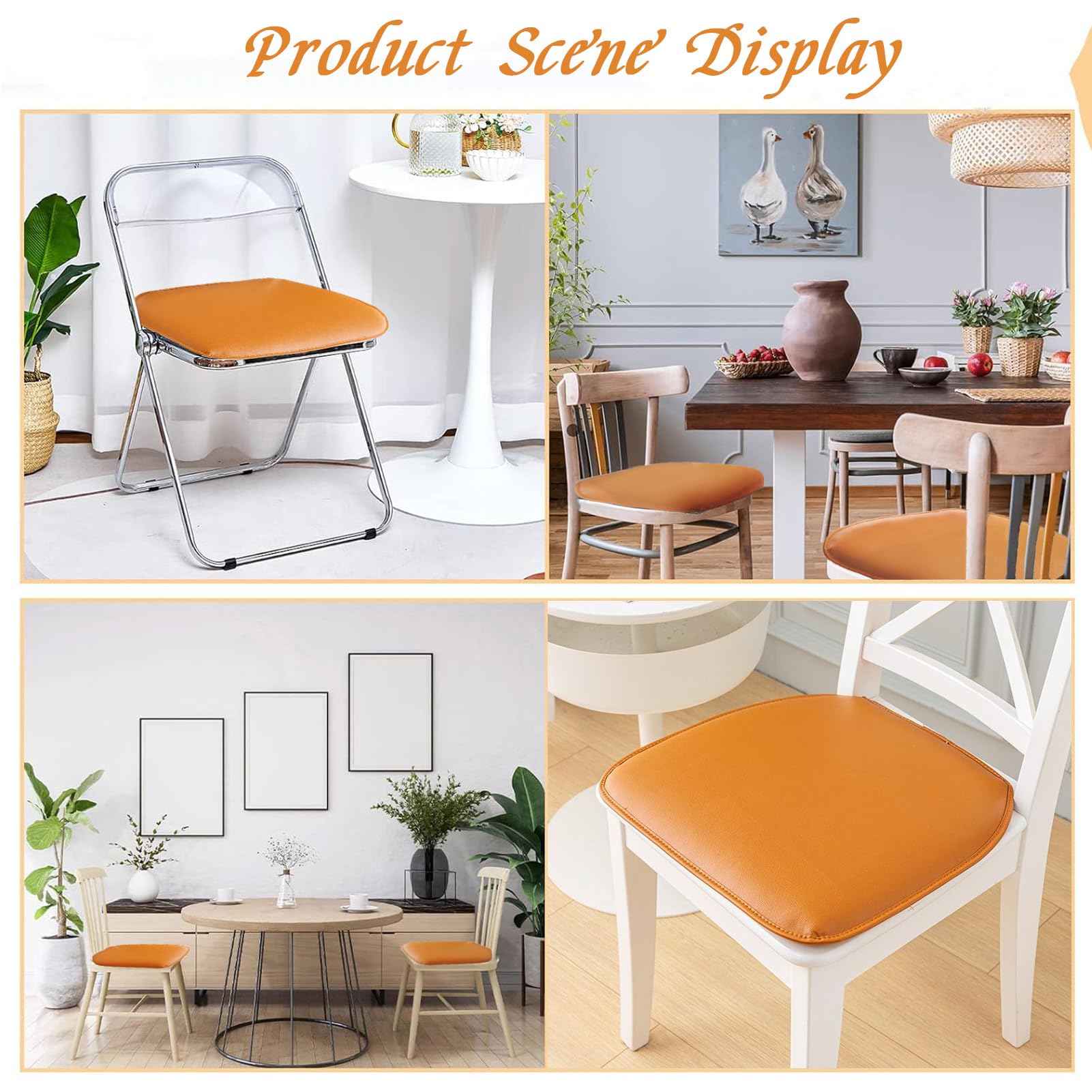 Cuscini Impermeabili Per Sedia – 43x47x5 Cm – Con Lacci E Fodera Lavabile – Beige – Per Interni/Esterni