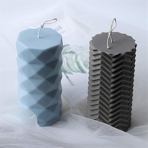 Miniatura 6 de Moldes de silicona cilíndricos creativos, moldes para hacer velas, moldes de velas perfumadas de silicona para manualidades o moldes de jabón para