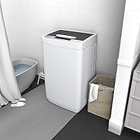 Vista 8 de Lavadora automática completa, lavadora portátil, 1.7 pies cúbicos, lavadora giratoria con 10 programas de lavado, pantalla LED y bomba de drenaje