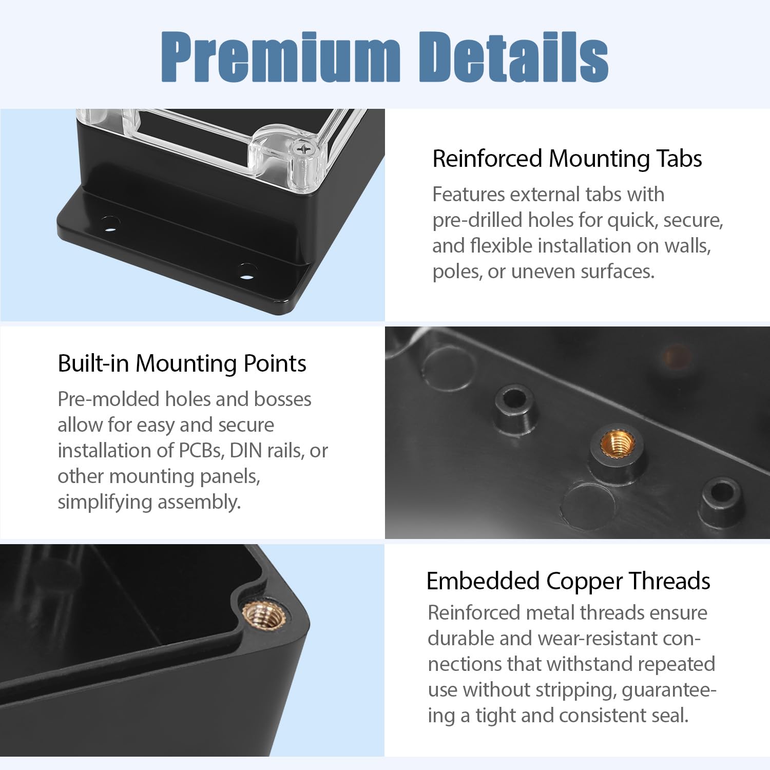 Waterproof Electrical Box - IP65 ABS Enclosure -6