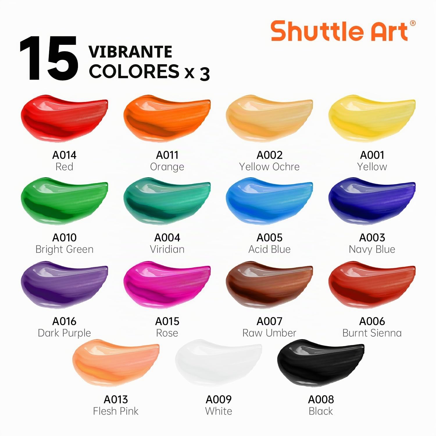 Shuttle Art Kit Caballete Pintura 87 Piezas, Maletín Pintura con 15 Colores de Pinturas Acrilicas x3, 3 Caballetes, Lienzos, Pinceles, Paletas para Niños Adultos Principiantes