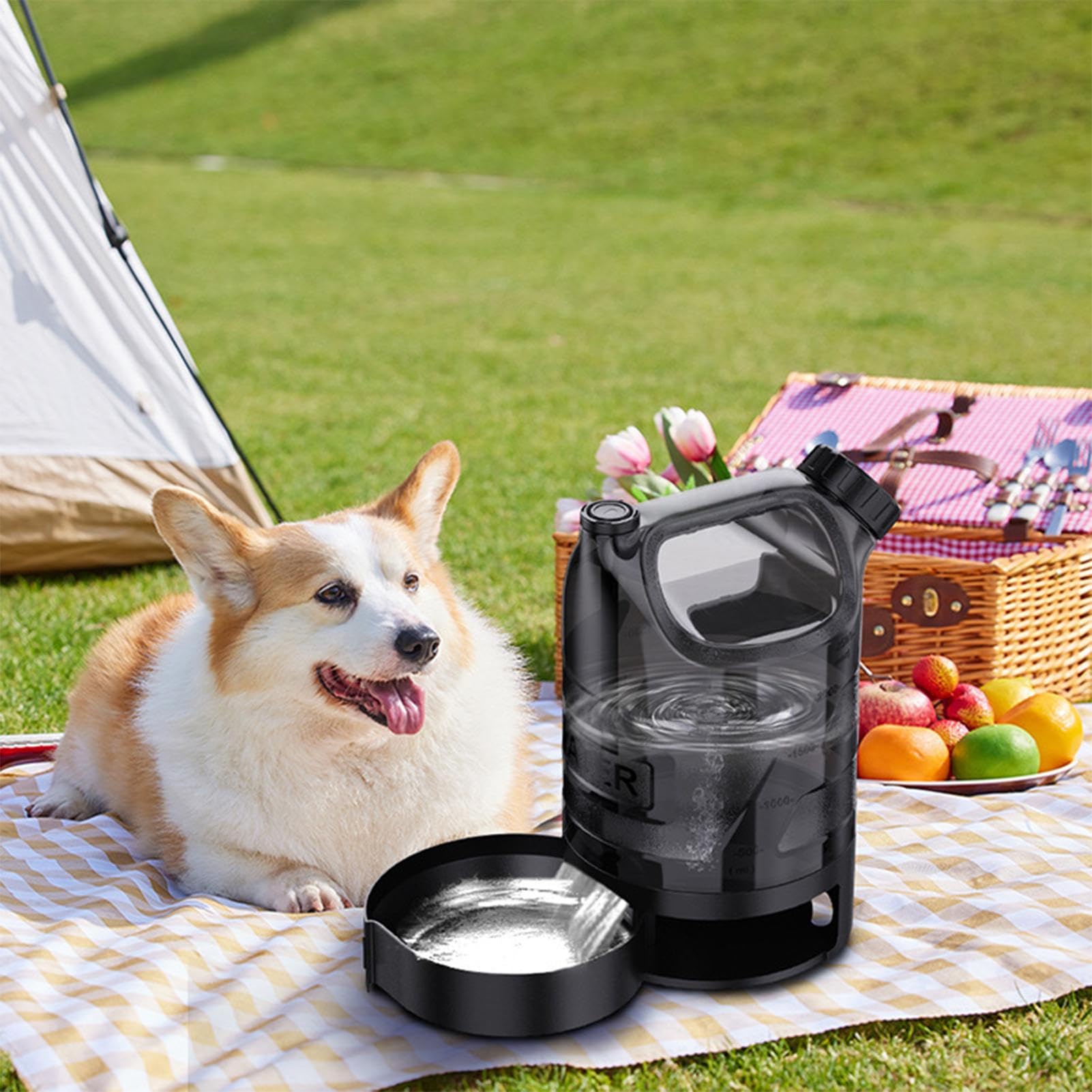 Botella De Agua Portátil Para Perros Dispensador de Bebida para Mascotas en | Botella de Agua para Perros de Gran Capacidad para Viajes, Aire Libre, Senderismo y Playa