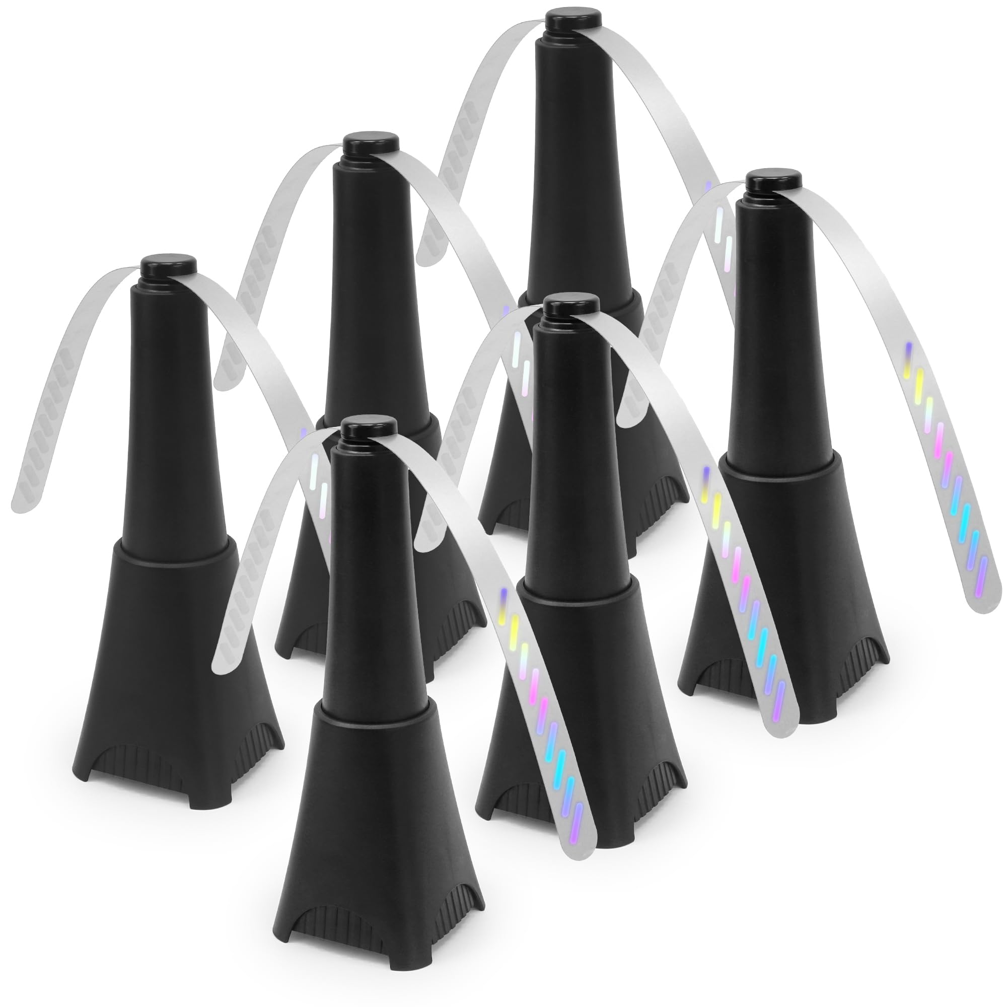 Photo 1 of *** CHECK COMMENTS**** LETKEYS 6 Packs Food Fans for Tables, AA Battery Powered, Portable Table Fans with Holographic Blades and Hook, Table Food Spinner Quiet for Picnic Home Party BBQ, Black