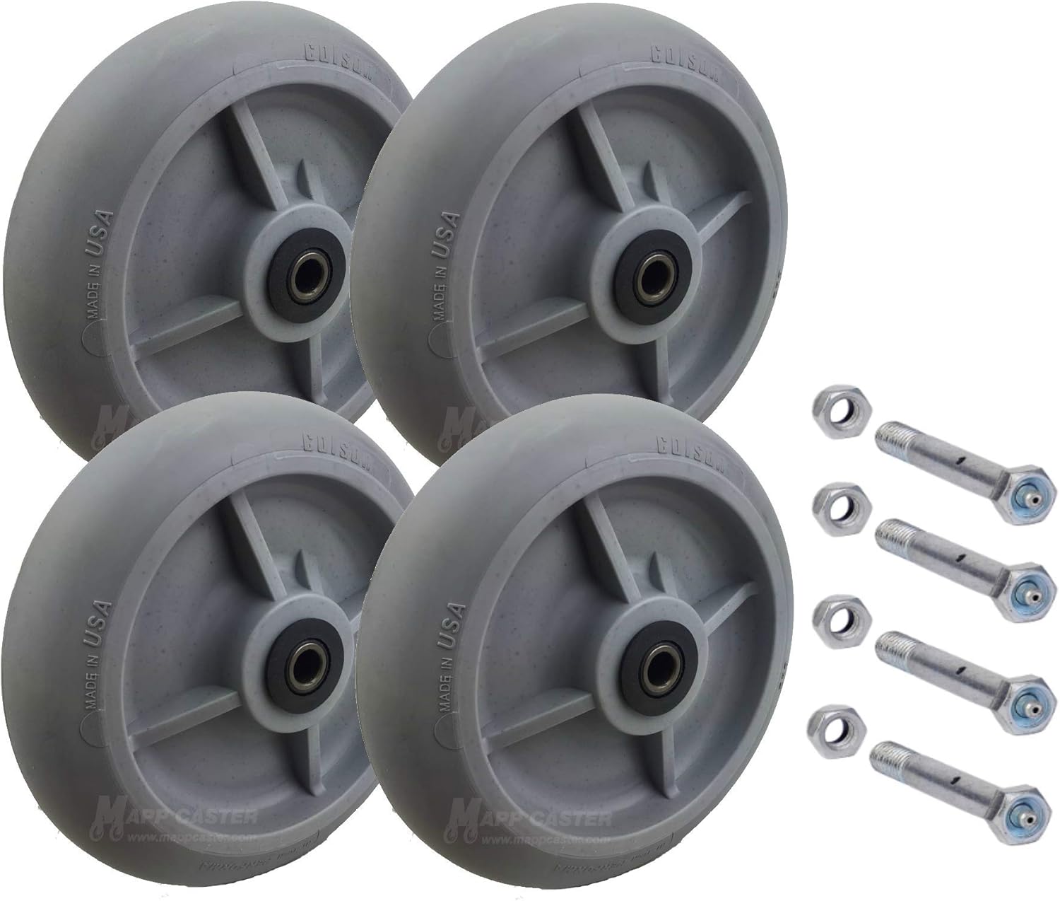 Drywall & Sheetrock Dolly Wheels with Axles Set of 4 - USA Made