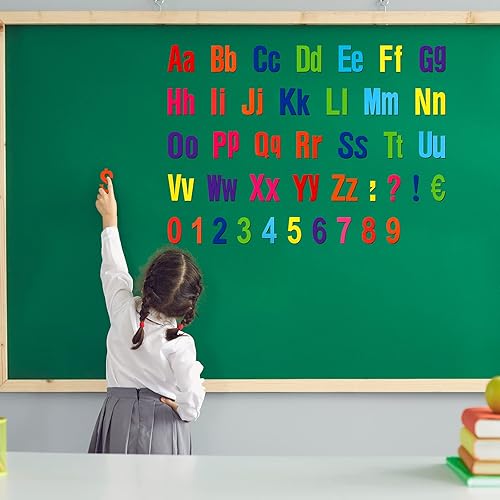 Vista 5 de Tenare 134 letras coloridas del alfabeto de 5 pulgadas, letras del alfabeto y recortes de puntuación para tablón de anuncios, juego de pared