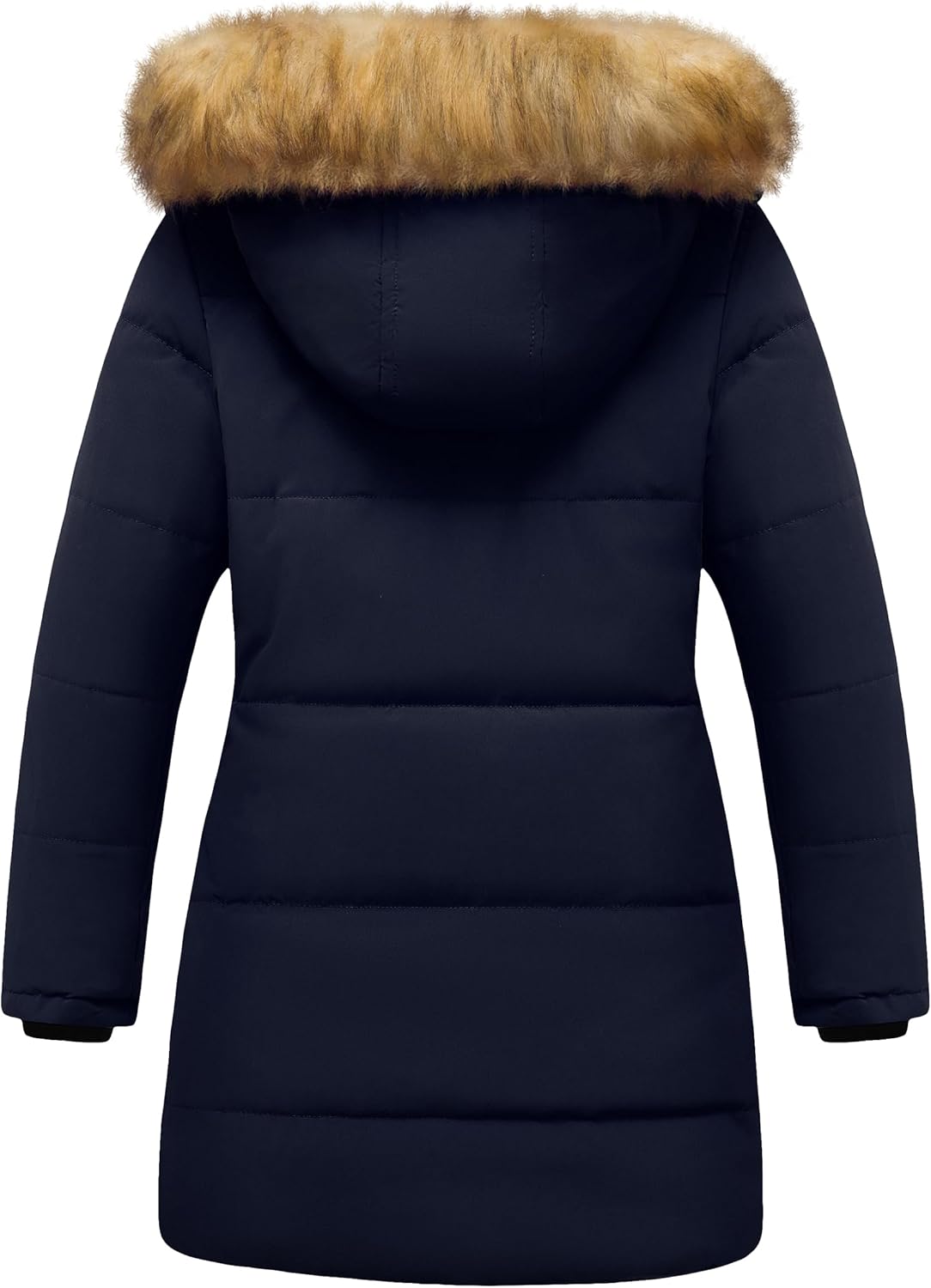 CREATMO US Girl's Winter Fleece Lined Long Parka Puffer Coat Thicken Ski Jacket With Fur Trim Hood - Image 2