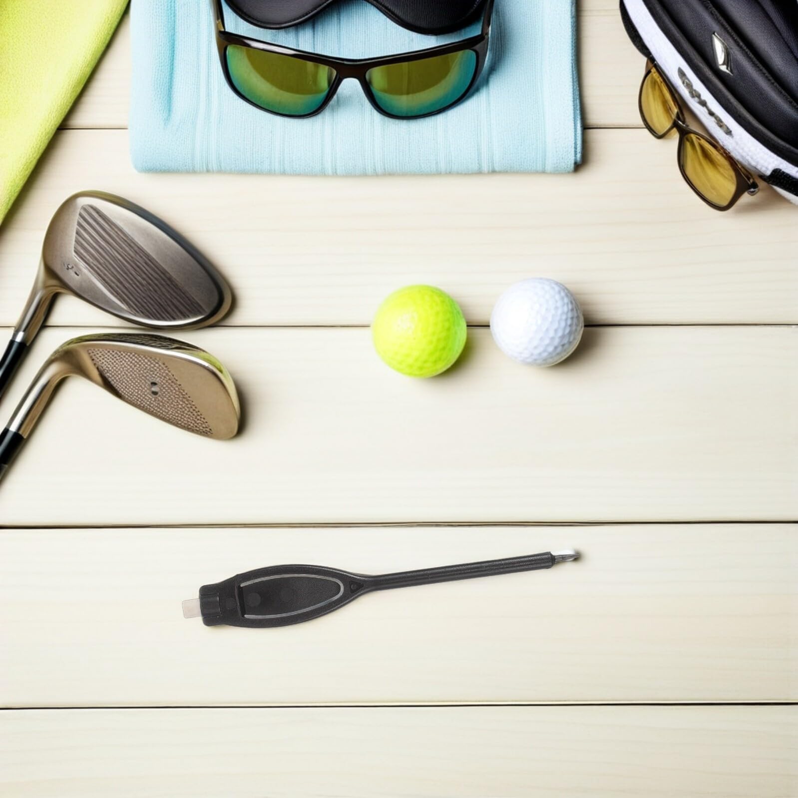 KALLORY Matite da Golf Set 20 Pezzi in Plastica Nera con Gomma e Clip