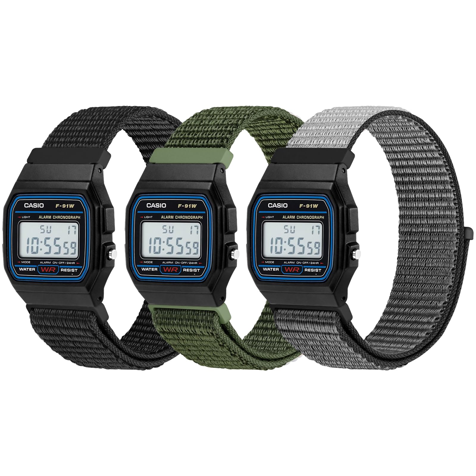 Photo 1 of BTTNG Nylon Watch Bands for Casio F-91W Series
