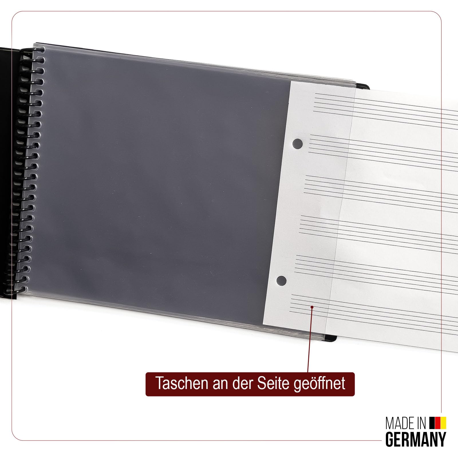 Soluzione di marzo/Cartella musica con Borse della stagnola e Sacchetto etichetta - 15 Taschen