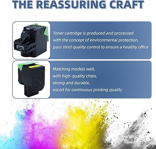 Miniatura 5 de C2310Y0 Cartucho de tóner amarillo de repuesto para Lexmark C2325 C2325dw C2425 C2425dw C2535 C2535dw MC2325 MC2325adw MC2425 MC2425adw MC2535adwe