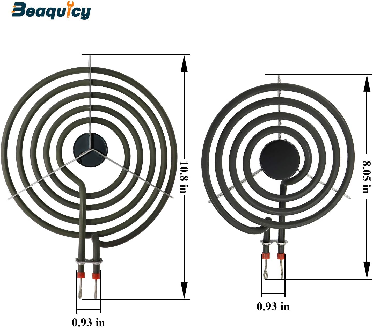 Beaquicy MP31YA Electric Range Burner Element - Replacement for Ken-more Whirlpool Range Stove - Package Include 3 pcs MP15YA 6" and 1 pcs MP21YA 8" : Appliances
