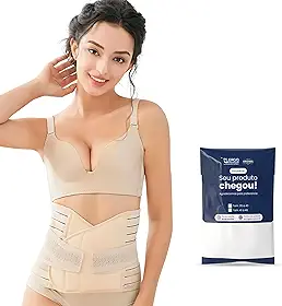Cinta Ortopédica de Compressão Abdominal com Hastes | Afina a Cintura e Corrige Postura – Discreta,Ideal para Uso por Baixo da Roupa