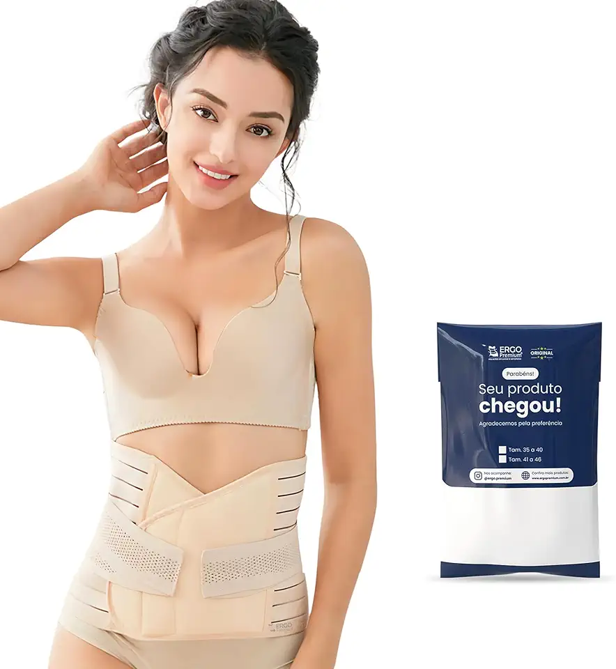 Cinta Ortopédica de Compressão Abdominal com Hastes | Afina a Cintura e Corrige Postura – Discreta,Ideal para Uso por Baixo da Roupa