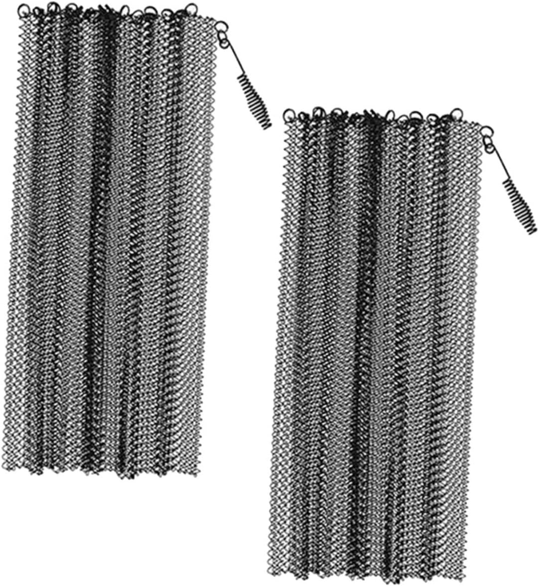 2pcs Fireplace Accessory Iron Mesh Screens Hearth Screen for Sparks Protection