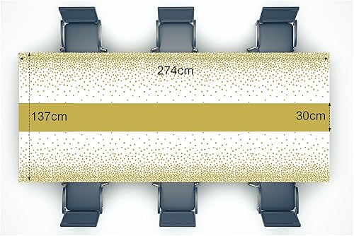 Miniatura 2 de Oudain 6 manteles para fiestas, manteles de plástico con lunares impresos, impermeables, desechables, rectangulares, para cumpleaños, bodas, fiestas