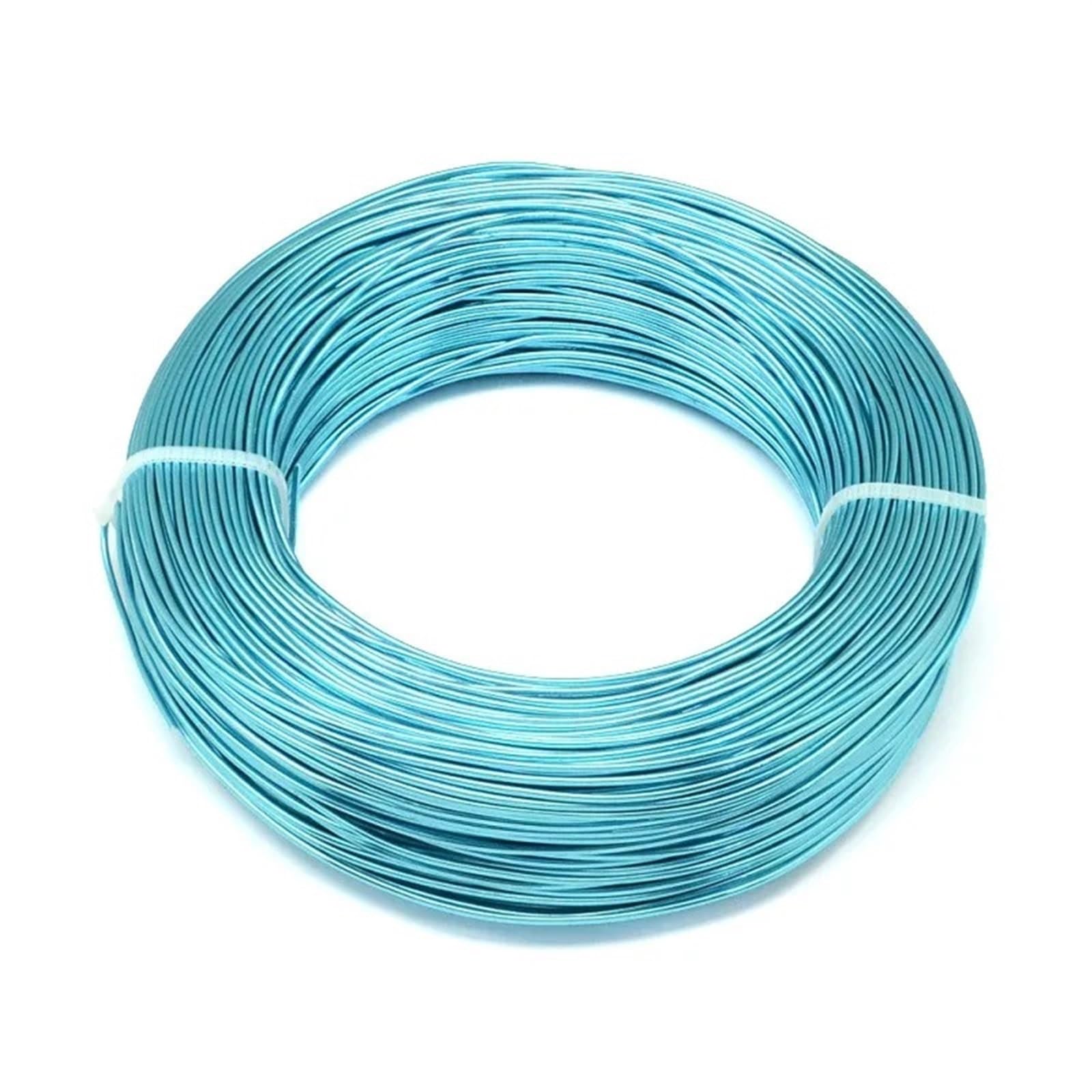 Druty rzemieślnicze z aluminium, Druty aluminiowe 500g 0,8/1/1,5/2/3/3,5/4/5/6 mm Półprodukty do biżuterii dla ręcznie robionej DIY i rękodzieła kwiatowego(Darkturquoise Color,0.8mm About 300m)