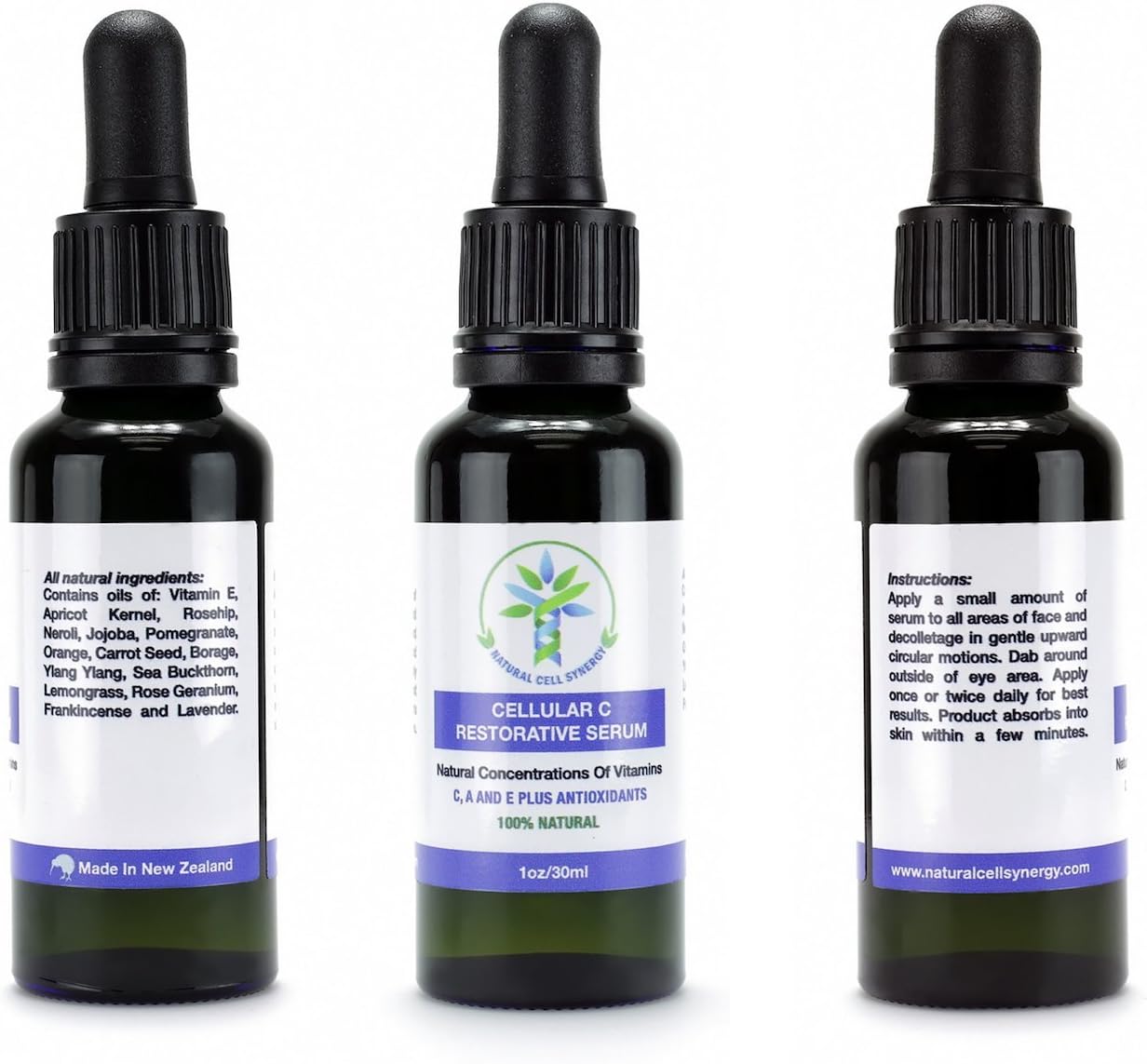 Cellular C Restorative Vitamin C, A & E Rosehip Oil & Carrot Seed Oil Vitamin C Serum 1 Oz Anti Wrinkle, Anti Aging, Repairs Dark Circles, Age Spots & Sun Damage. 11 best essential oils for skin.