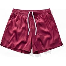AIMPACT 4 Inch Satin Silk Boxers for Men Women Unisex Sleep Shorts Lounge Pajamas Bottom