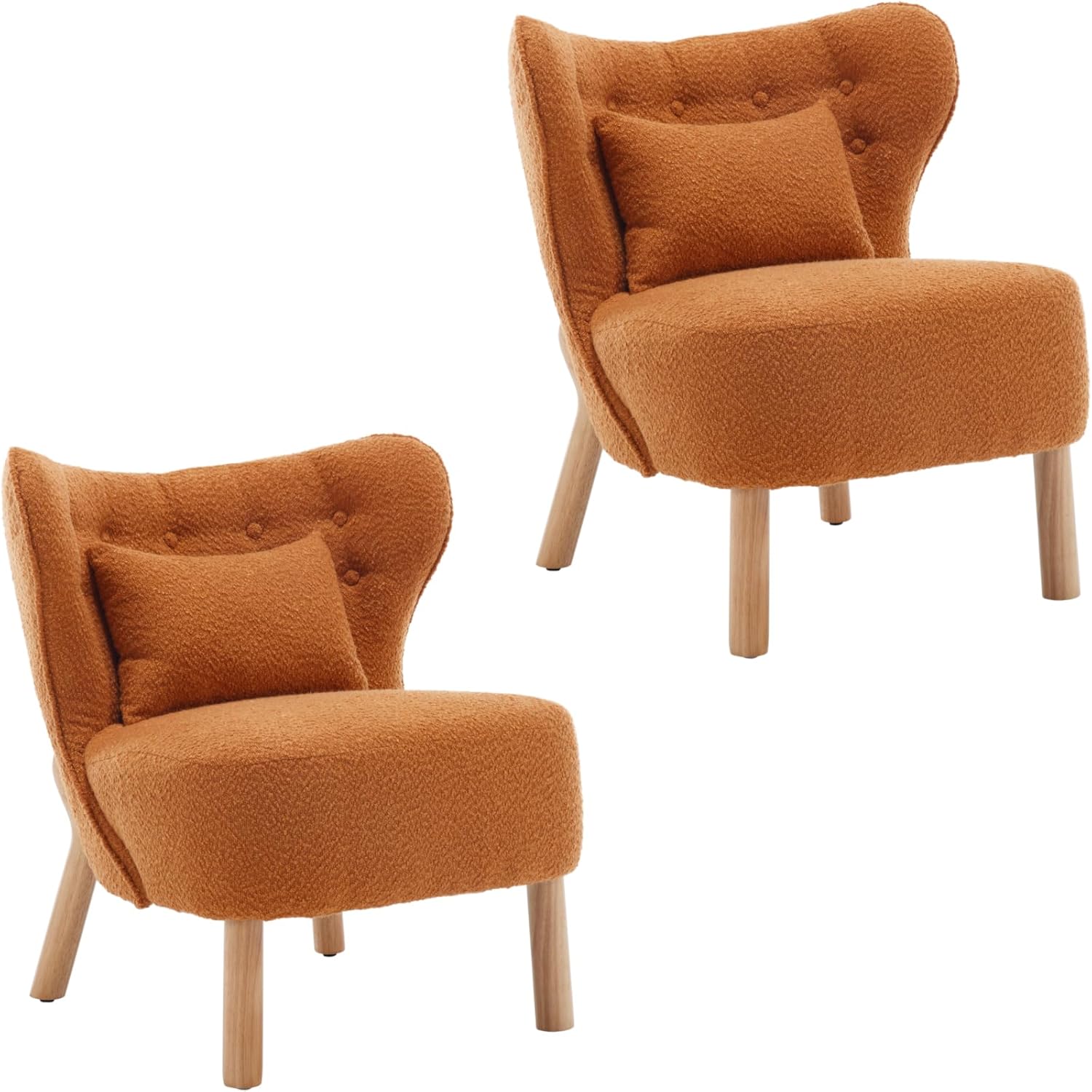 YaHome MidCentury Accent Chair Set of 2, Upholstered