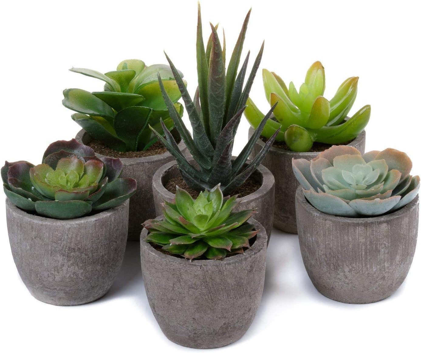 T4U フェイクグリーン 観葉植物 人工観葉植物 人工多肉植物 造花 インテリア ６点入り お世話不要 プレゼント