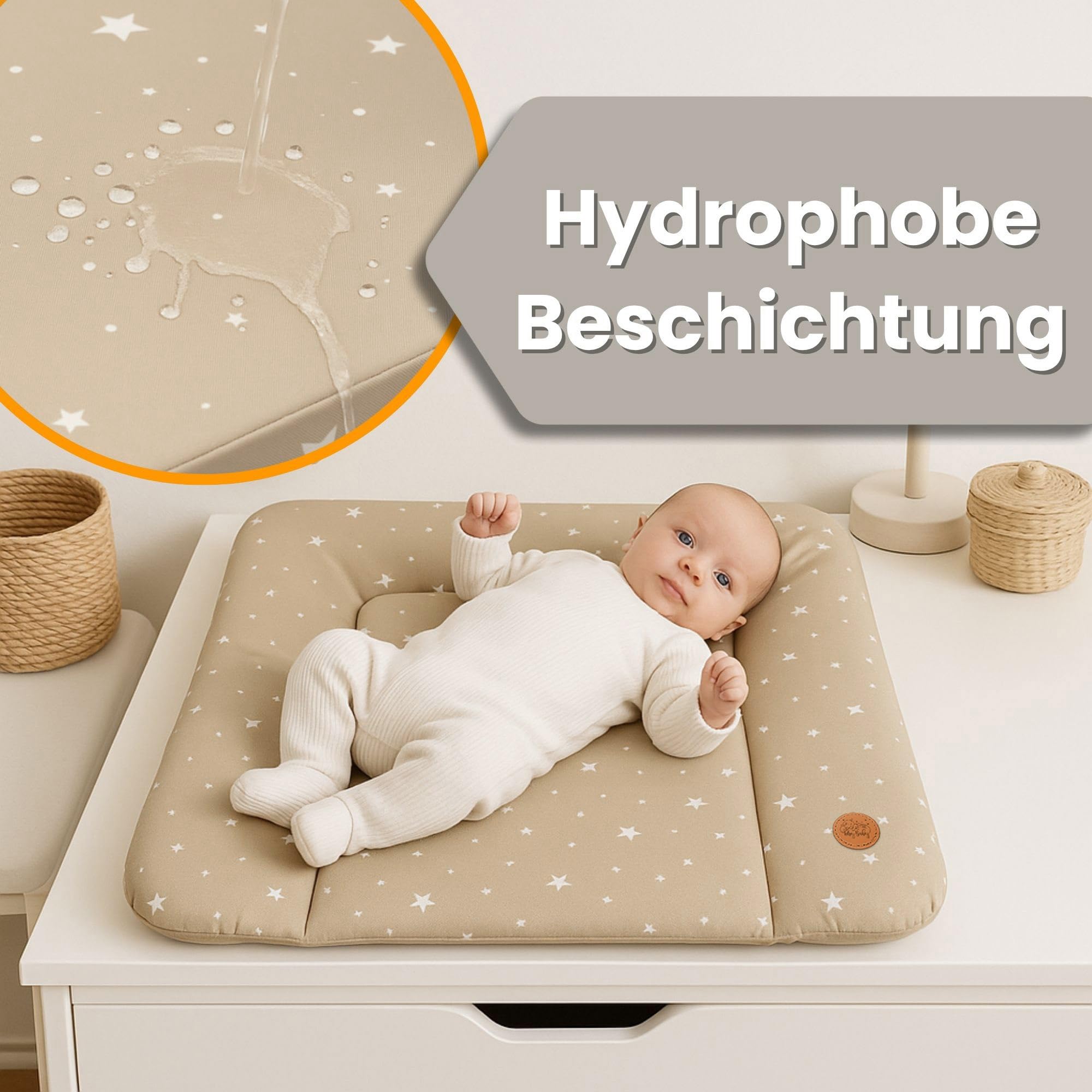 Fasciatoio neonato 70 x 50 cm - materassino portatile universale lavabile e impermeabile su cassettiera lavatrice e tavolo cuscino da viaggio tappetino materasso Oeko-Tex Africa