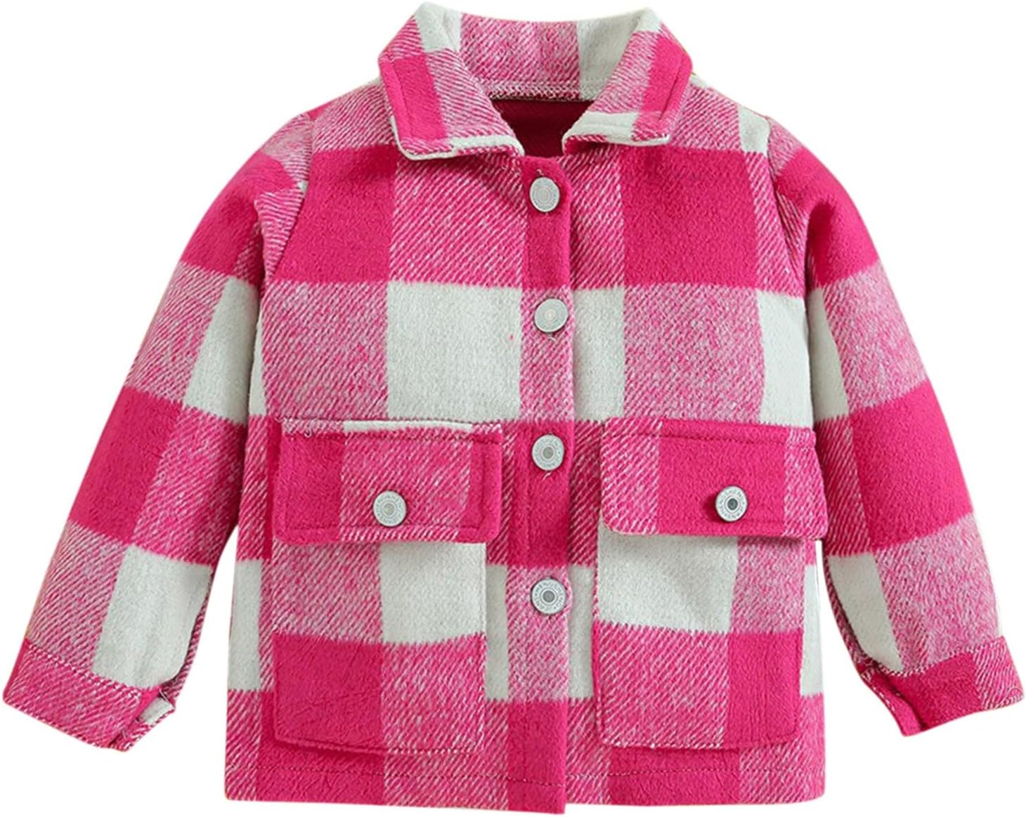 Kids Toddler Boys Girls Plaid Flannel Shirt Long Sleeve Button Jacket Top Baby Casual Fall/Winter Winter Jacket for Boys