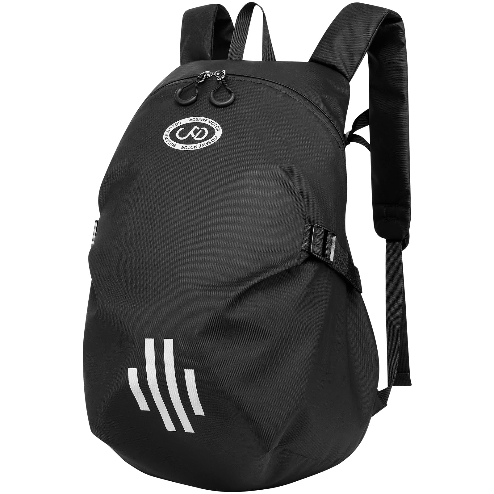 WOSAWE Motorcycle Backpacks, Men Women Durable Waterproof Helmet Basketball Soccer Shoulder Bag for Cycling Motorcross Travel Camping Hiking Black,