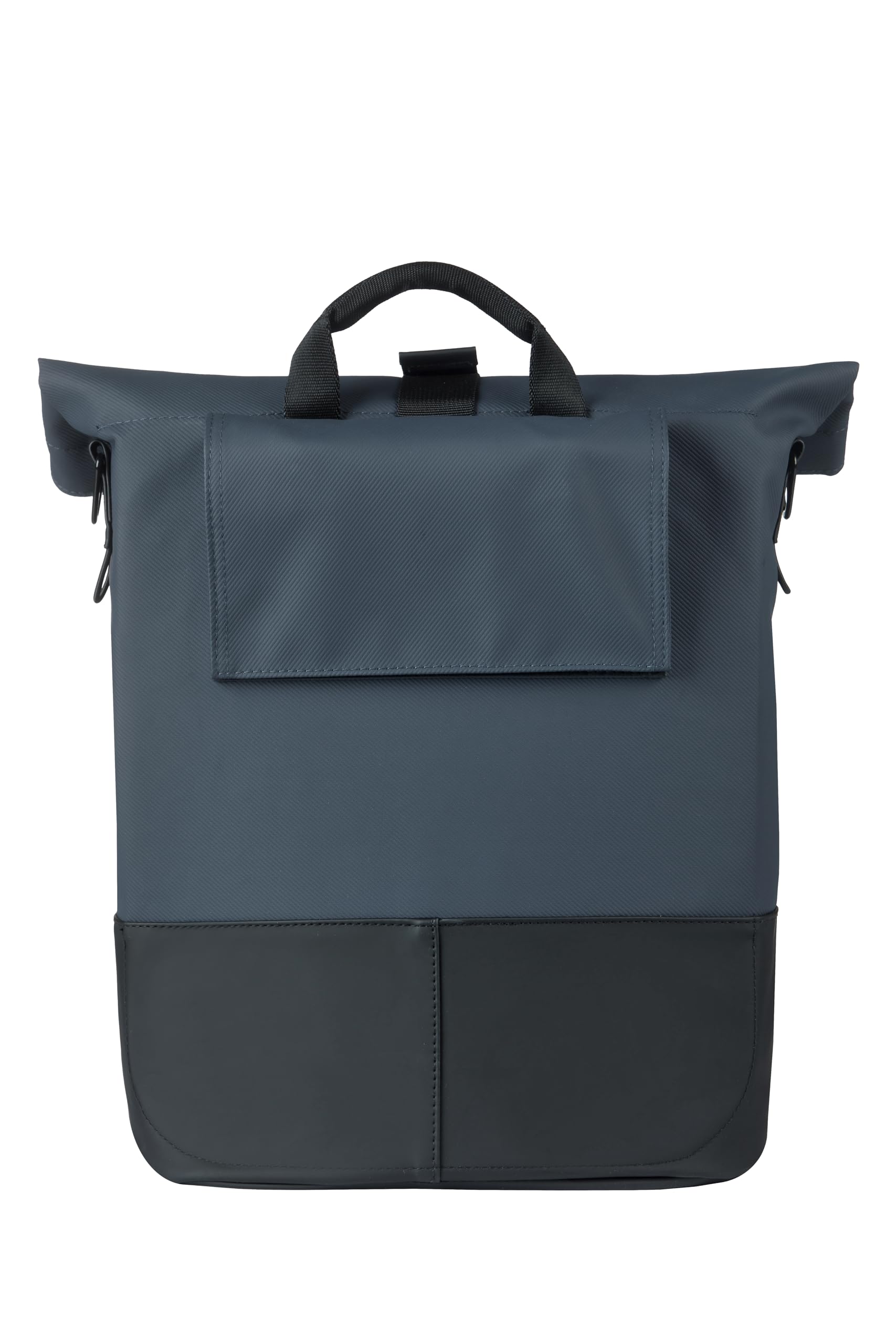 Basil Cove Torba rowerowa, wodoszczelna, 14-16 l, odblaskowa, wykonana z materiału z recyklingu, kompatybilna z MIK, 29 x 14,5 x 36 cm, niebiesko-biała