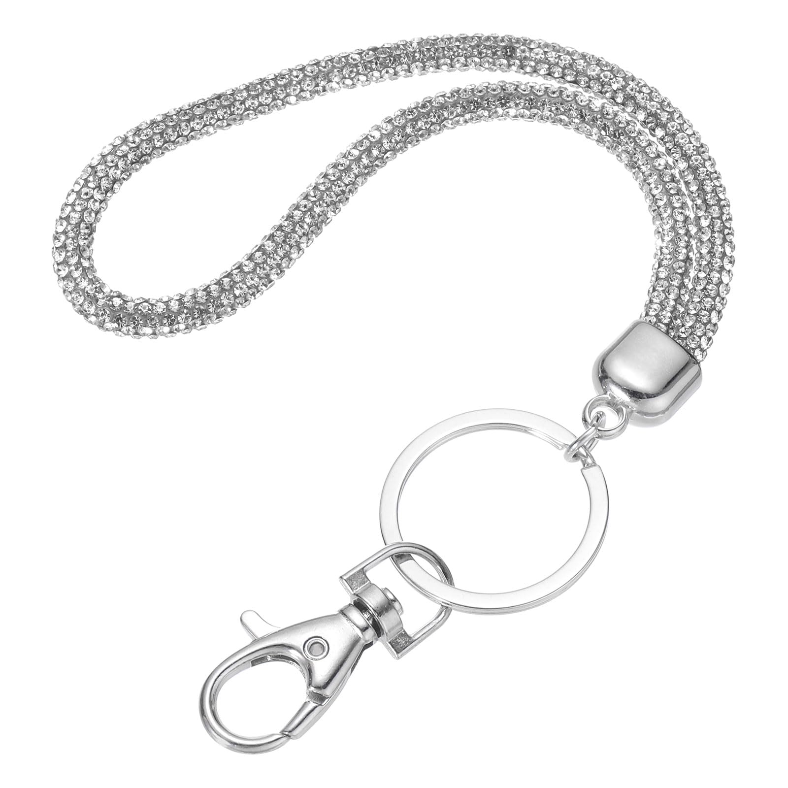 Correa de muñeca evita pérdidas con cordón de cristal uxcell y cierre 8