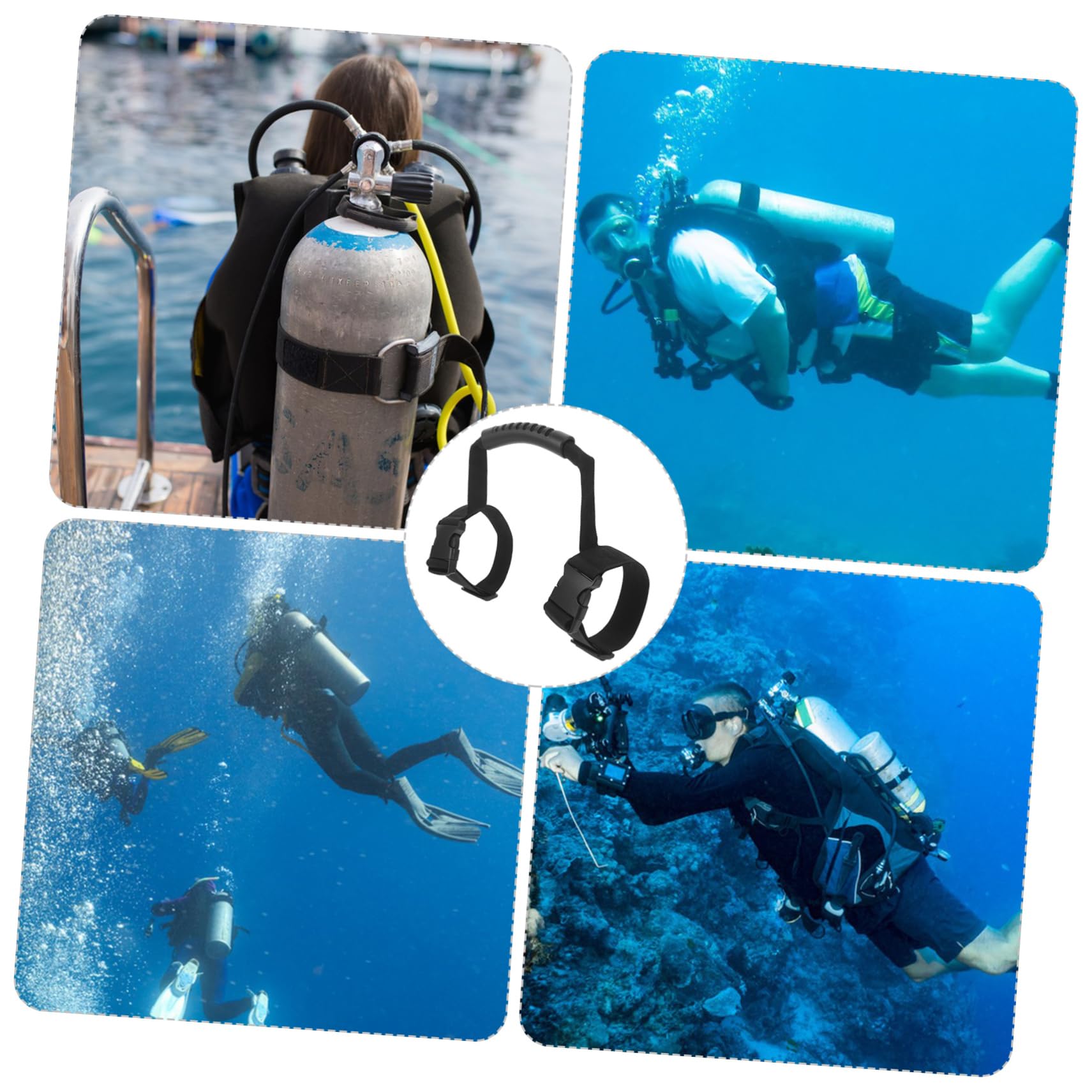 Yardwe Diving Tank Retainer Band Wear-Resistant Polyester Strap for Scuba Cylinder Easy to Install Diving Accessories Tank Strap and Stable Band for Scuba Use