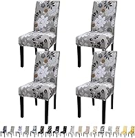 Vista 62 de JQinHome 6 fundas protectoras para sillas de comedor, de alta elasticidad, extraíbles y lavables, para el hogar, fiesta, hotel, ceremonia de boda