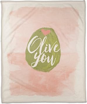Olive You 50x60 Coral Fleece Blanket