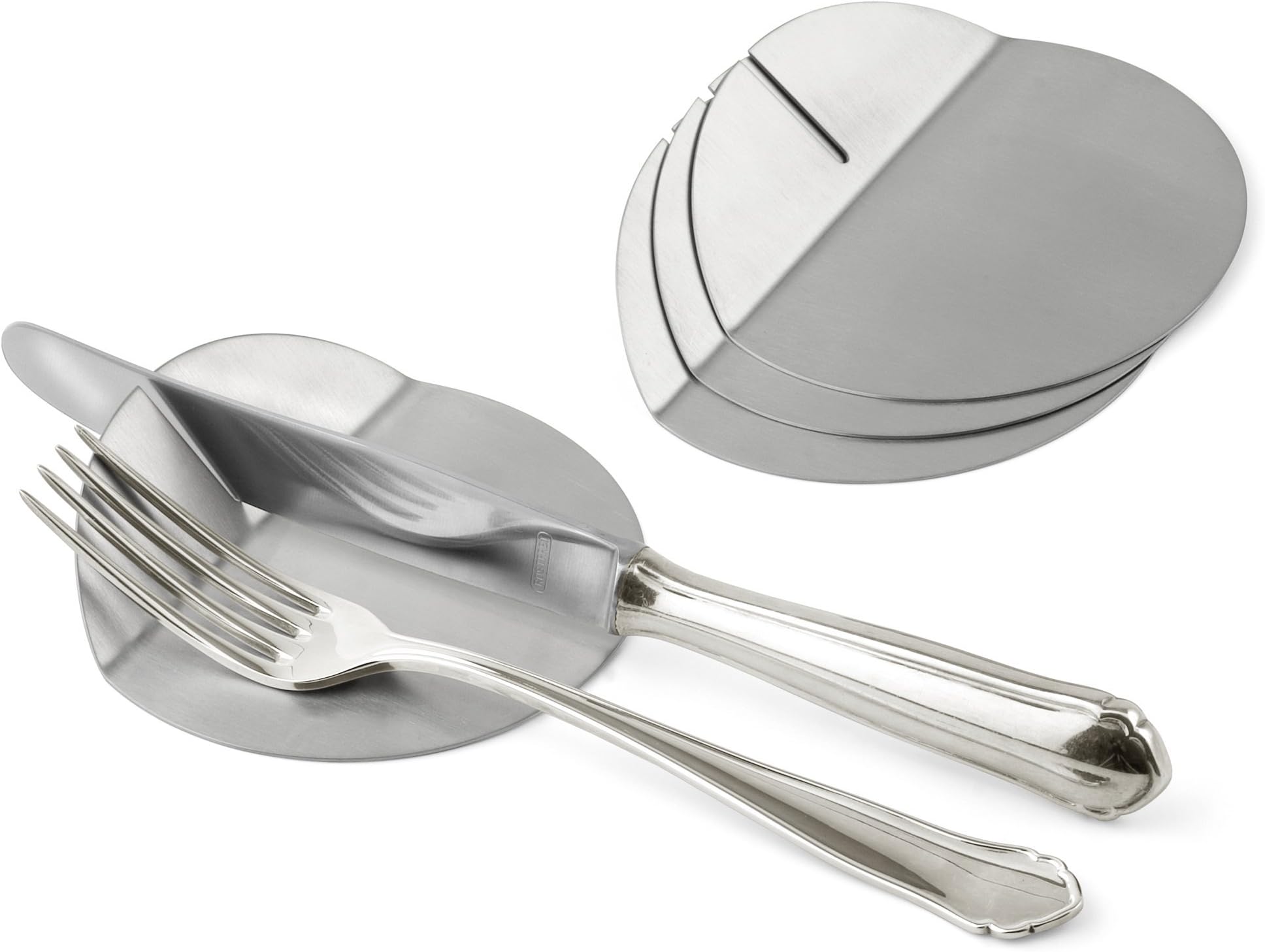 Set 4 Poggiaposate In Marmo Bianco Di Carrara Forme Studio - Accessorio Tavola Artigianale Made In Italy, Elegante E Funzionale