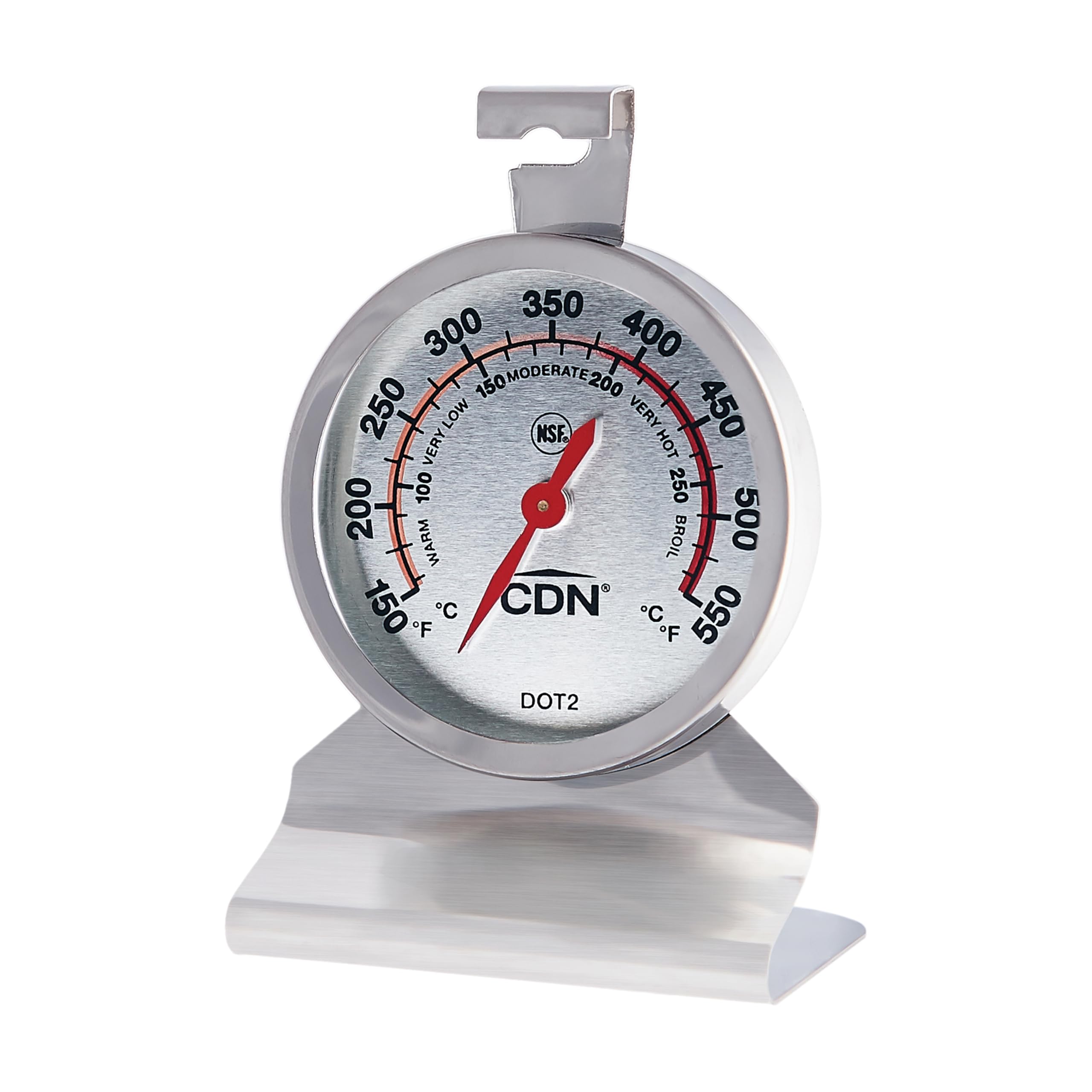 CDN DOT2 – ProAccurate Ofenthermometer – großes Zifferblatt, Edelstahl, NSF-Zertifiziert
