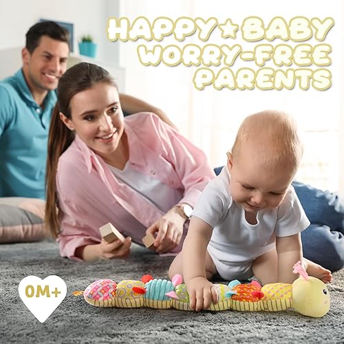 Miniatura 91 de Juguetes para bebés de 0 a 12 meses, juguete musical de peluche suave con arrugado multisensorial, sonajero y texturas, juguetes para bebés