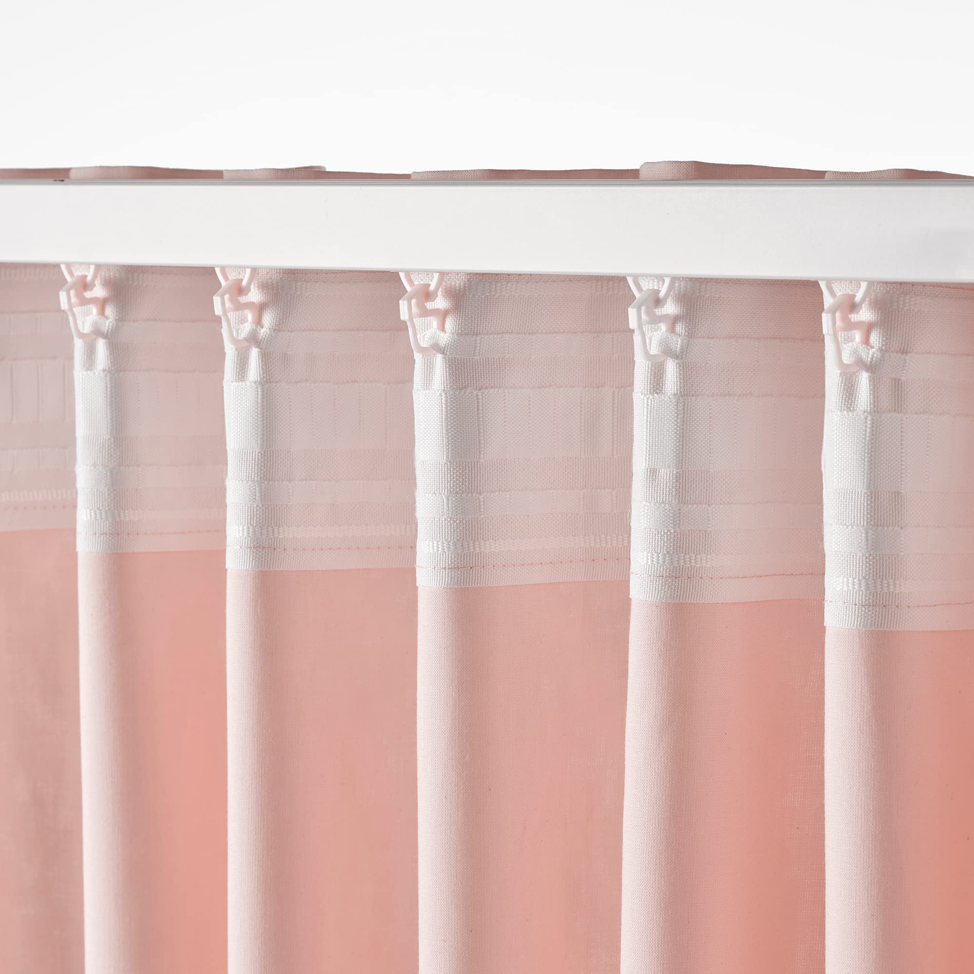 Ikea MOALISA Vorhänge, 1 Paar, 145x300 cm, Blassrosa/Rosa