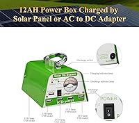 Vista 5 de Luces solares para interiores, 4 bombillas de luces solares para cobertizo con interruptor de encendido y apagado, kit de panel solar de 30W