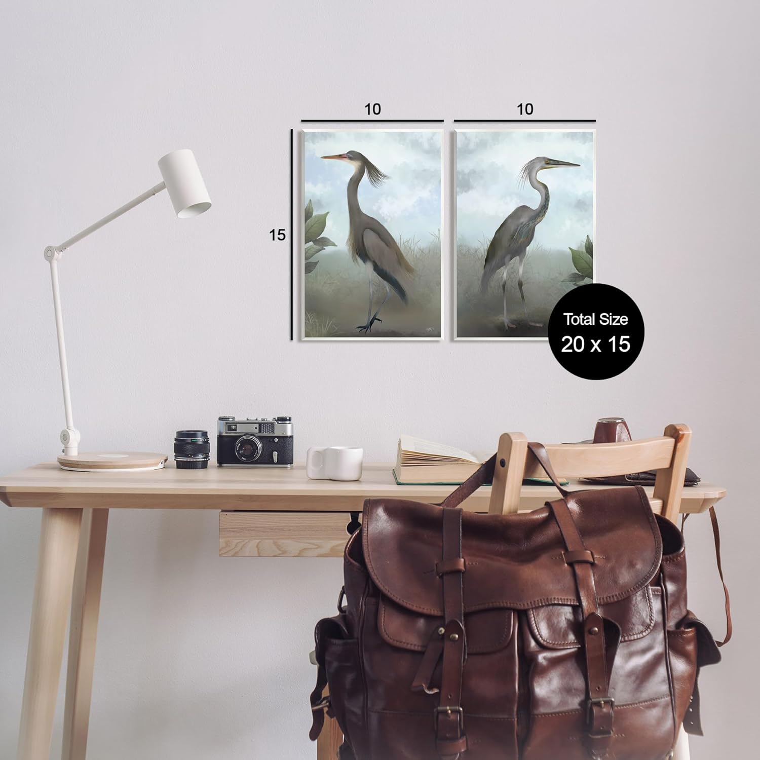 Stupell Industries Coastal Birds Gazing 2 Piece Wall Plaque Art Set by Elizabeth Medley