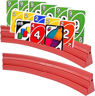 4 Pack Card Holders for Playing Cards, Three-Layer Plastic Card Holder, Stackable Storage Game Card Tray, Large Capacity P...