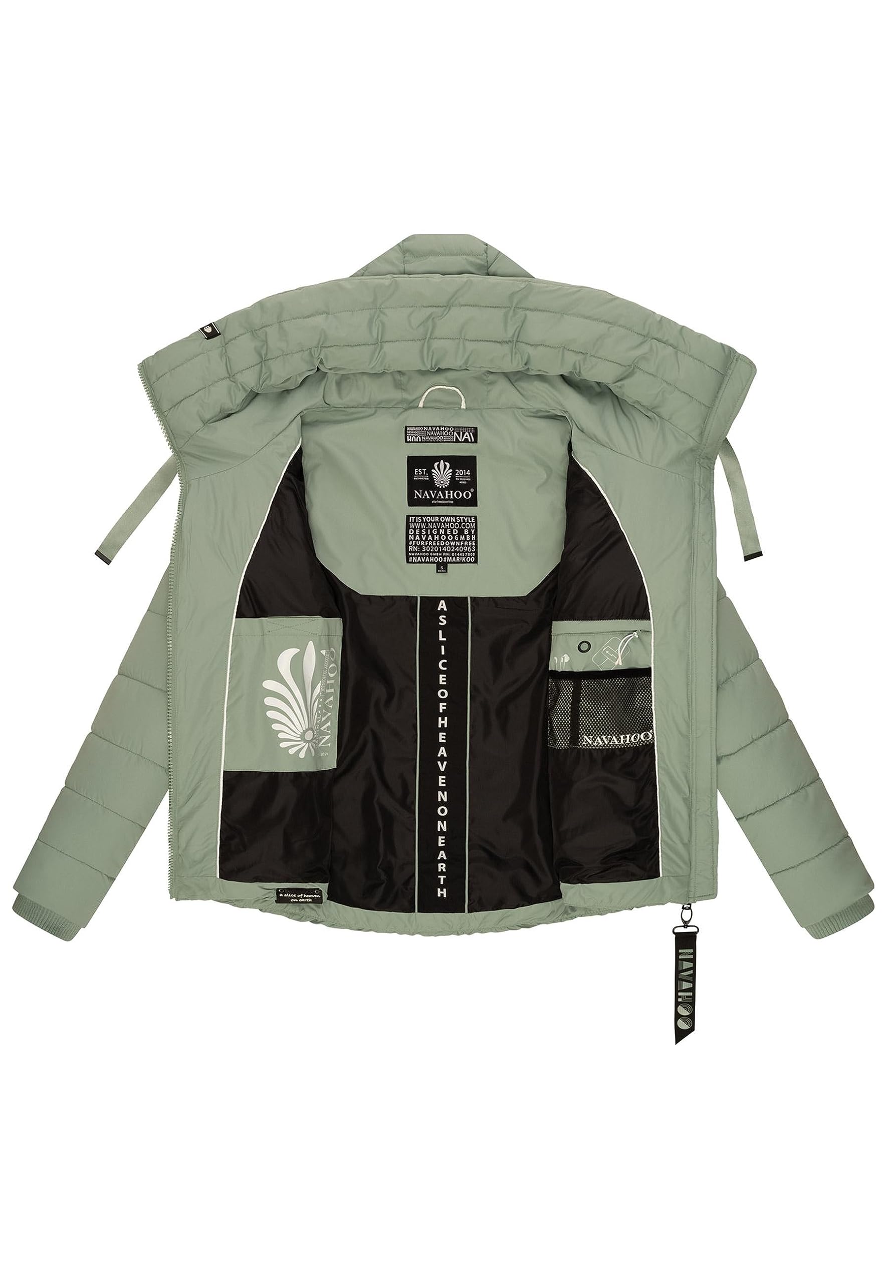 Navahoo B930 Veste d'hiver matelassée pour femme Col montant doublé