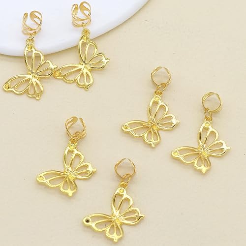 Miniatura 2 de NAISKA 10 piezas de accesorios de mariposa para rastas trenzadas, colgantes de mariposas, abalorios de rasta, clip de cuentas trenzadas, clips,