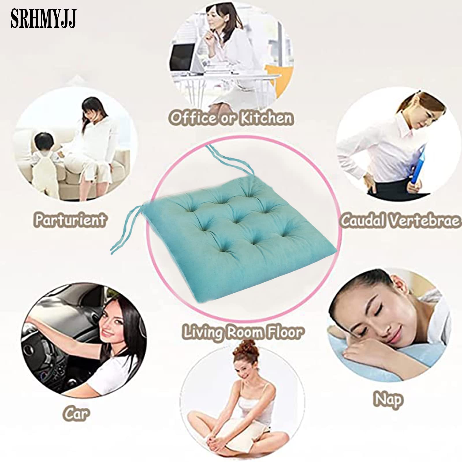 Cuscini Super Morbidi in Velluto di Cristallo Cuscini per scrivania e Sedia Cuscini Tatami Cuscini per Divano, Cuscino Decorativo per Sedia per la Seduta in Ufficio