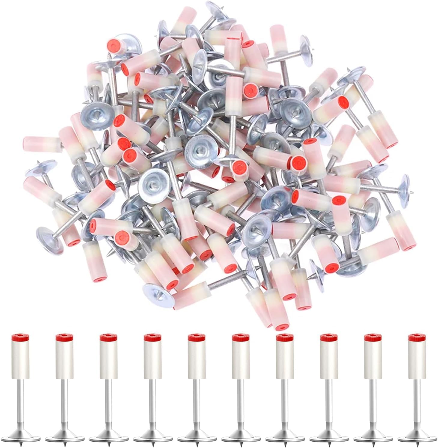 Nail Gun Manual Steel Nails, 7.3mm Round Nails Wall Fastening Tool, Nails for Nail Gun Hand-Steel Nail Concrete Ceiling Cable Ducts Fixing Device-image-27