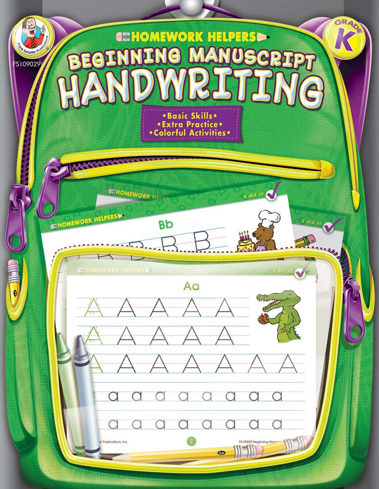Homework Helpers Beginning Manuscript Handwriting Grade K