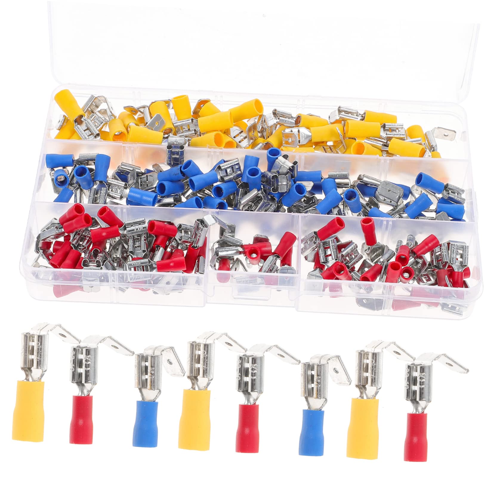1 Set Spade Quick Connector Electrical Insulated Crimp Connectors Spade Terminal Semi-Insulated Quick Splice Crimp Terminals Wire Terminals Spade Connectors Crimp Wire Terminal