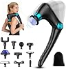 Pistola de masaje plegable con calor y frío, 9 velocidades, 10 cabezales, masajeador de percusión manual inalámbrico, masajeador eléctrico portátil para alivio del dolor muscular, regalos para hombres, mujeres, papá 3
